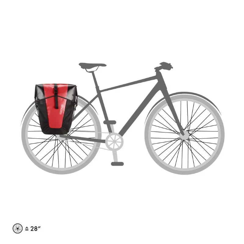 Ortlieb Back Roller Pro Classic - Bicycle Pannier Bags - Pair - in Red-2